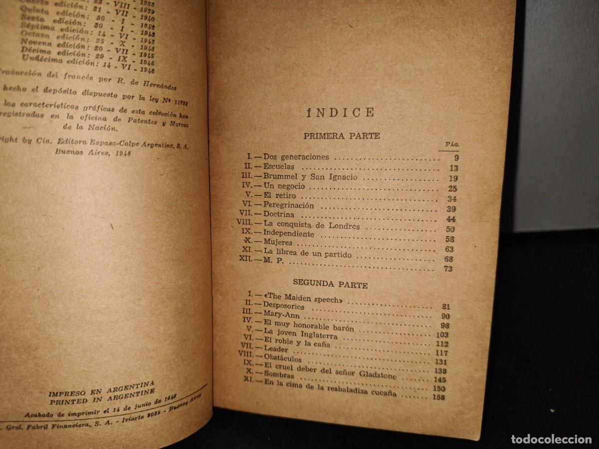 Libros de segunda mano: 52- DISRAEL&Iacute; - ANDR&Eacute; MAUROIS - 1948 - Foto 3