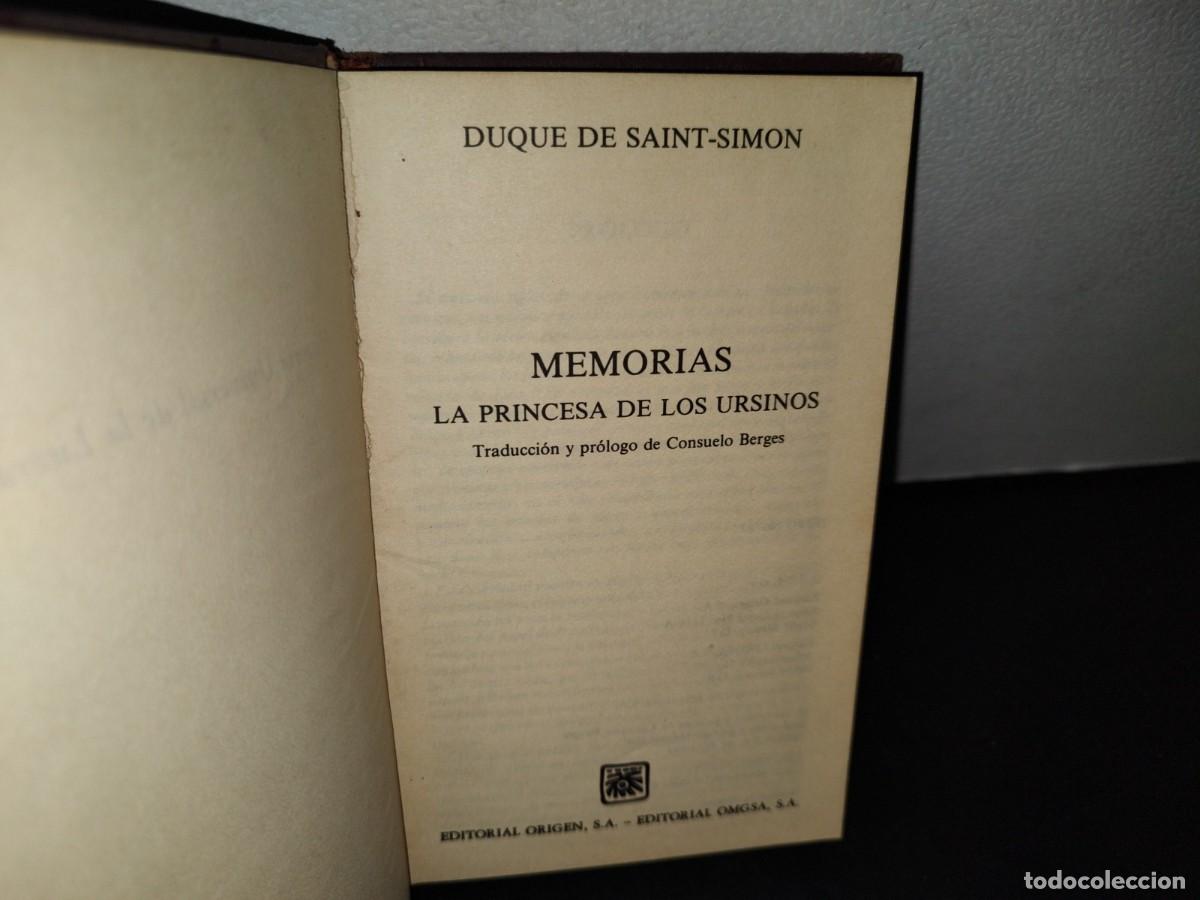 Libros de segunda mano: 53- MEMORIAS. LA PRINCESA DE LOS URSINOS - DUQUE DE SAINT-SIMON - Foto 3