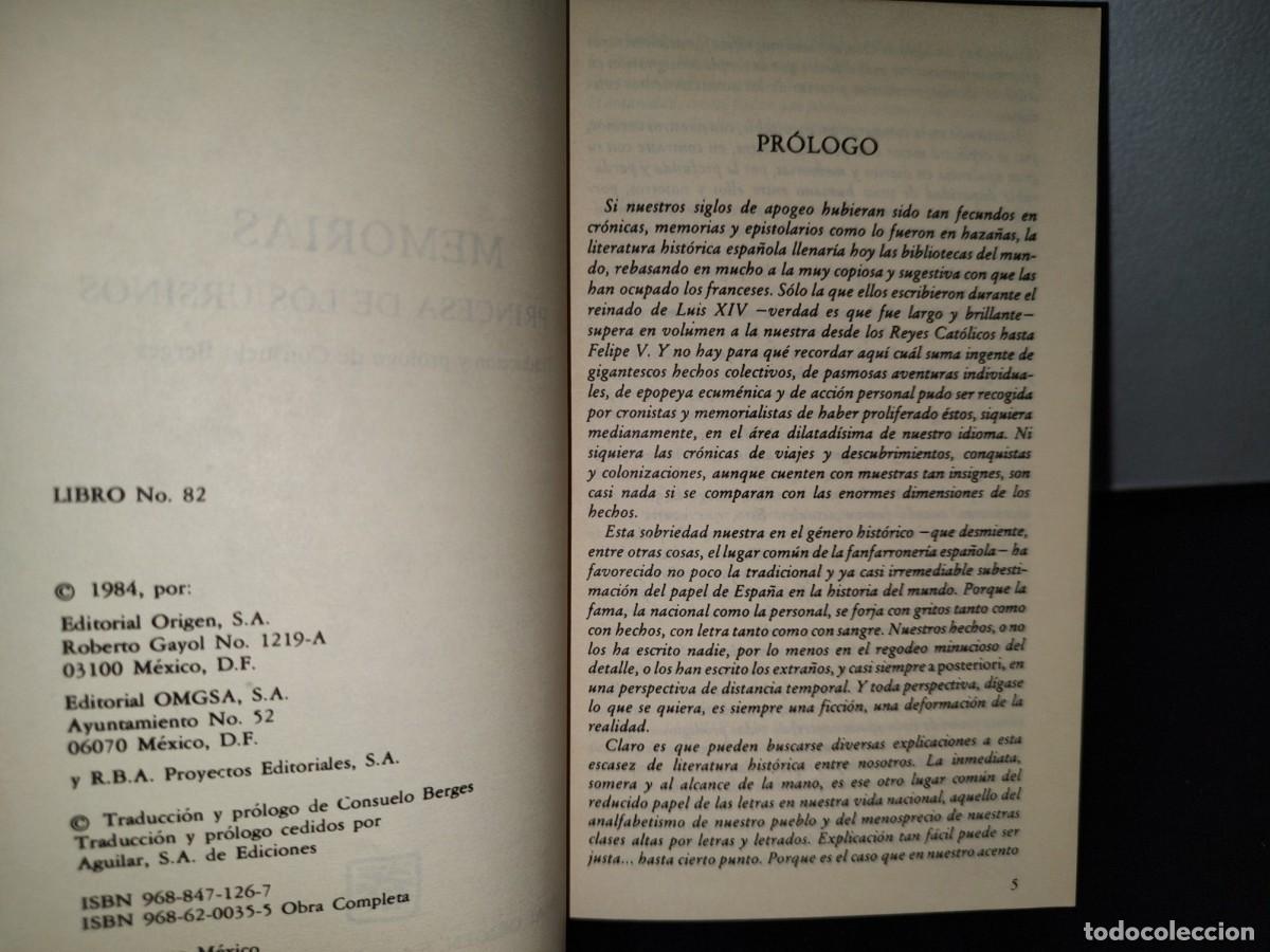 Libros de segunda mano: 53- MEMORIAS. LA PRINCESA DE LOS URSINOS - DUQUE DE SAINT-SIMON - Foto 4