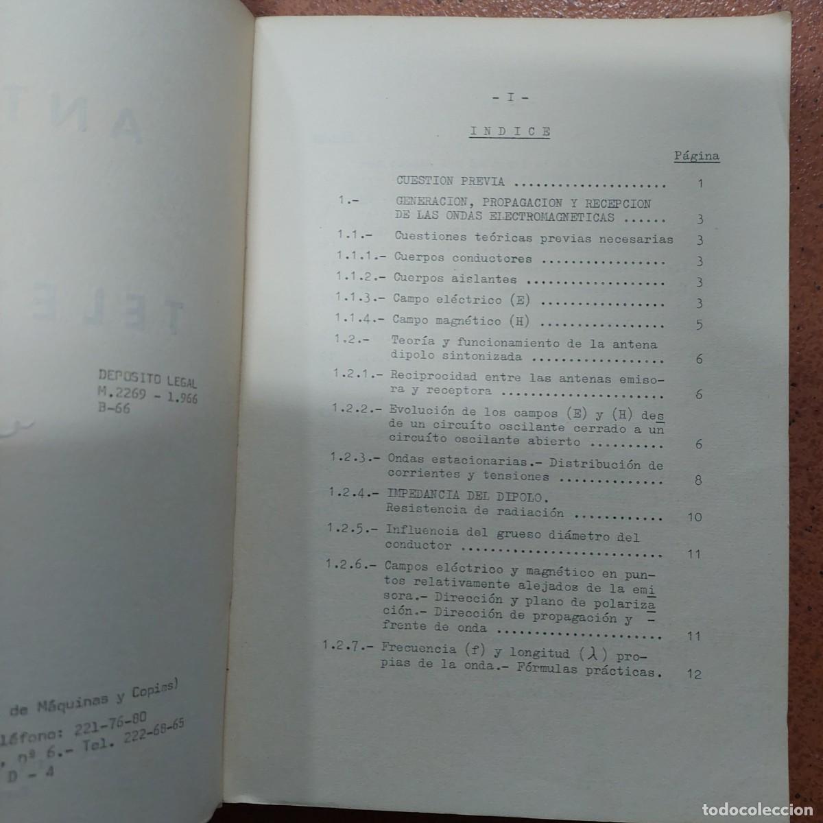 Libros de segunda mano: Antenas de televisi&oacute;n 1966 - Foto 3