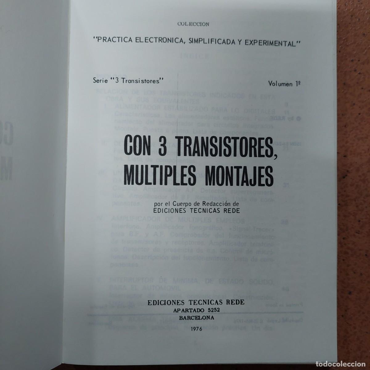 Libros de segunda mano: Pr&aacute;ctica electr&oacute;nica simplificada y experimental con 3 transistores 1976 - Foto 3