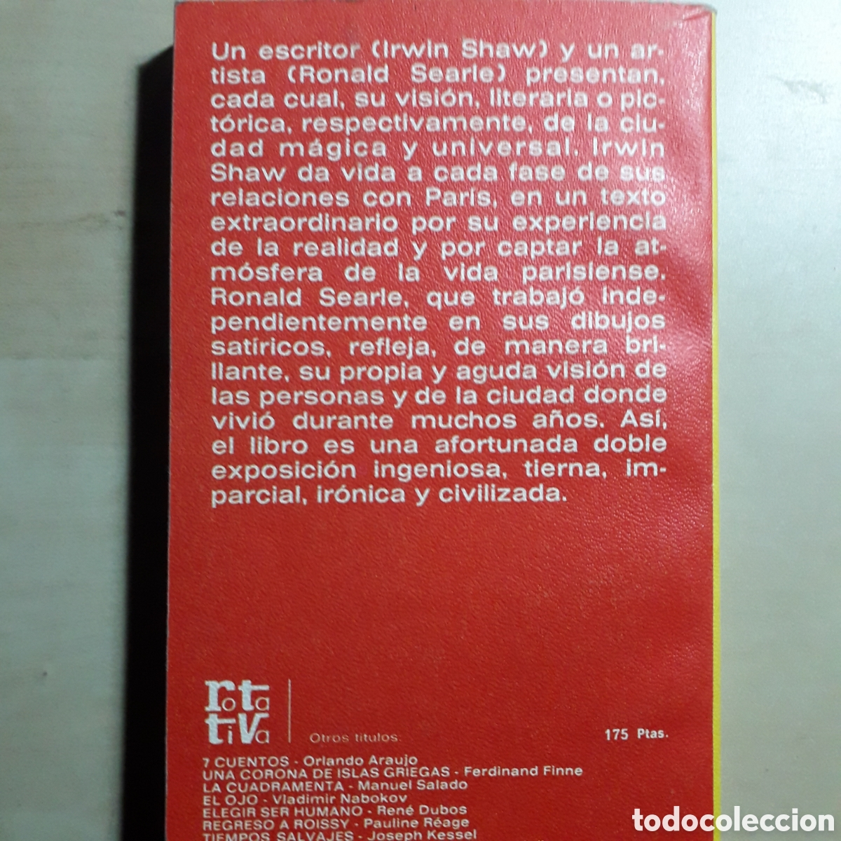 Libros de segunda mano: Irwin Shaw y Ronald Searle: &iexcl;Paris, Paris! P&J, BCN, 1981 - Foto 2