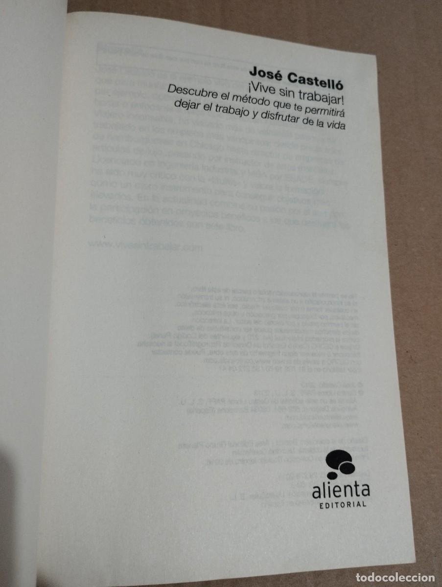 Libros de segunda mano: &iexcl;VIVE SIN TRABAJAR! (JOS&Eacute; CASTELL&Oacute;) - Foto 2