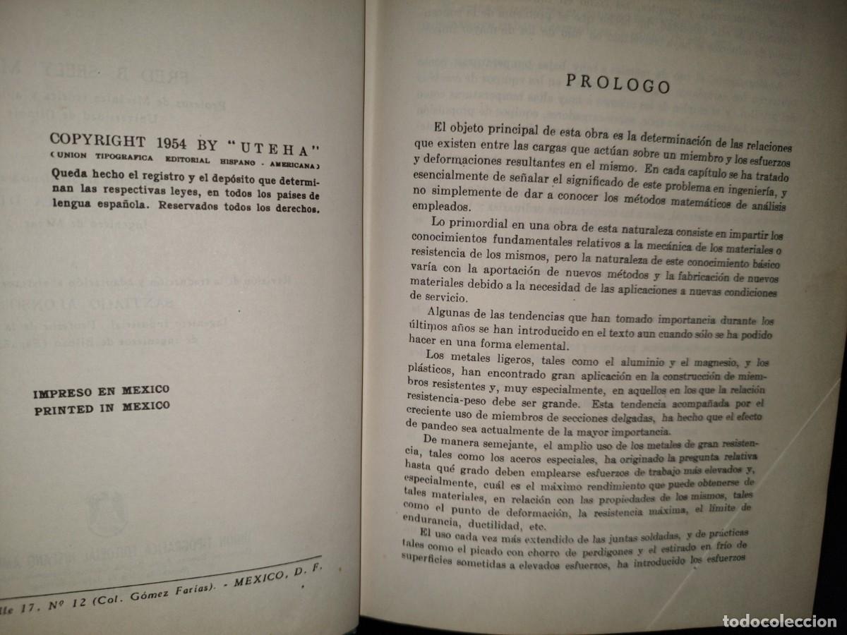 Libros de segunda mano: 53- RESISTENCIA DE MATERIALES - FRED B. SEELY - 1954 - Foto 5