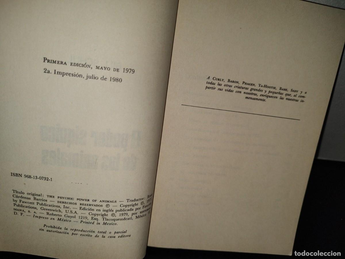 Libros de segunda mano: 53- EL PODER S&Iacute;QUICO DE LOS ANIMALES - BILL SCHUL - Foto 4