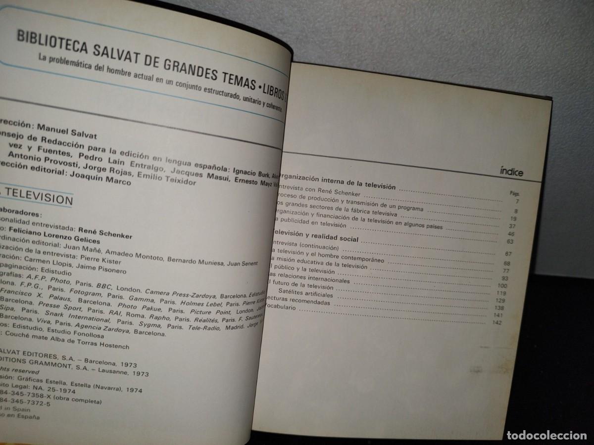 Libros de segunda mano: 53- LA TELEVISI&Oacute;N. BIBLIOTECA B&Aacute;SICA SALVAT - Foto 3