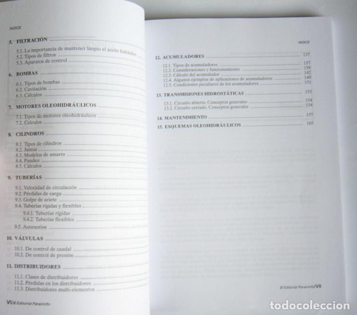 Libros de segunda mano: OLEOHIDRAULICA - CONCEPTOS BASICOS - E. CARNICERO ROYO Y C. MAINAR HASTA - EDIT. PARANINFO - Foto 3