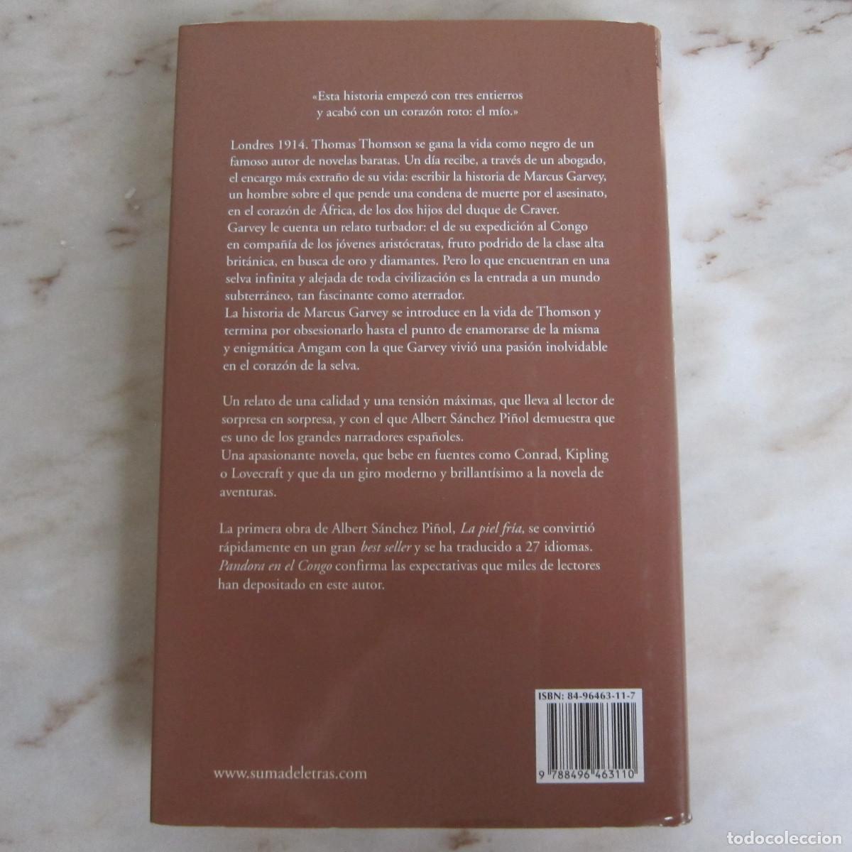 Libros de segunda mano: PANDORA EN EL CONGO - ALBERT S&Aacute;NCHEZ PI&Ntilde;OL (SUMA) - Foto 2