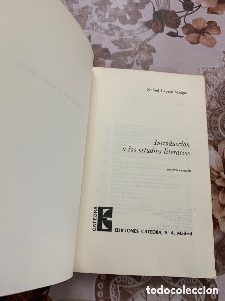 Libros de segunda mano: Introducci&oacute;n a los estudios literarios. Rafael Lapesa Melgar. - Foto 5