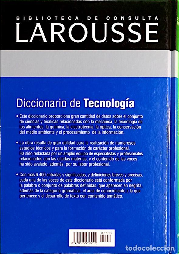 Libros de segunda mano: Diccionario de tecnolog&iacute;a - RBA / Larousse - Foto 2