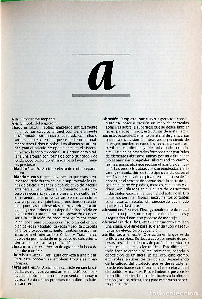 Libros de segunda mano: Diccionario de tecnolog&iacute;a - RBA / Larousse - Foto 3