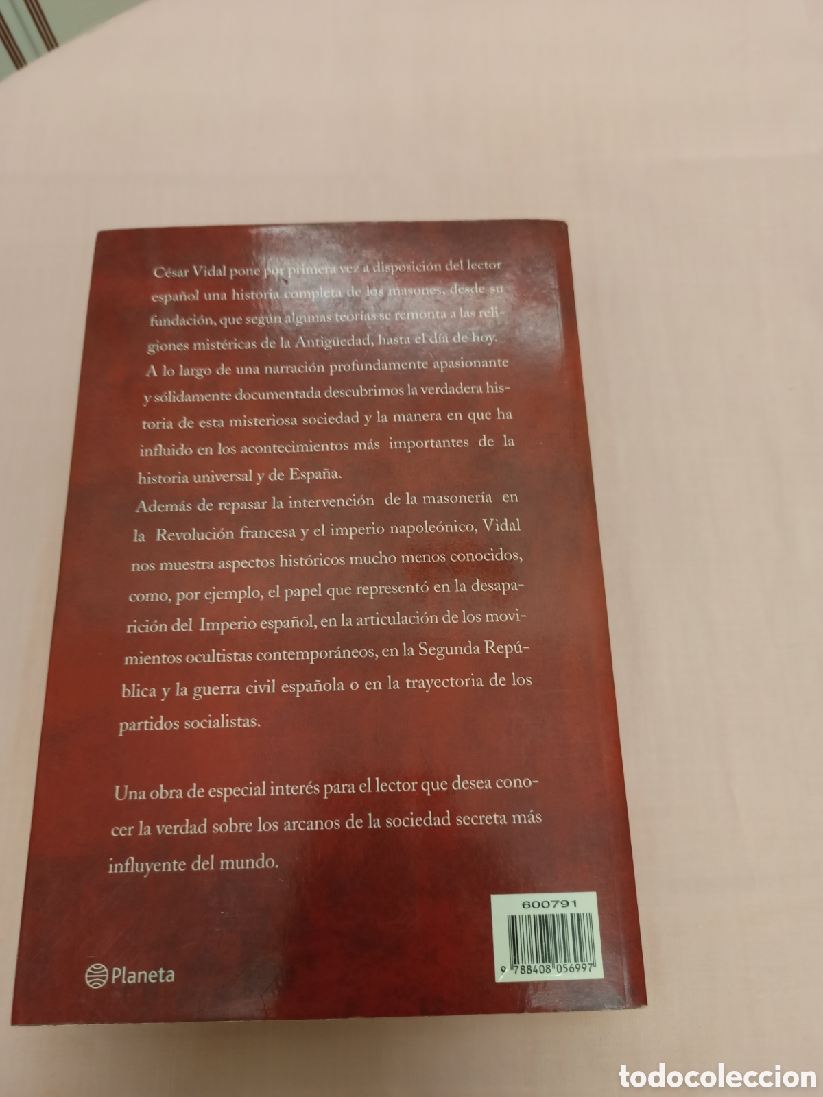 Libros de segunda mano: Libro Los Masones por C&egrave;sar Vidal. A&ntilde;o 2005 - Foto 2