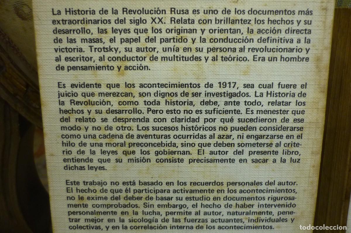 Libros de segunda mano: TROTSKY: HISTORIA DE LA REVOLUCI&Oacute;N RUSA. DOS TOMOS. COMPLETO. ZERO 1973. - Foto 5