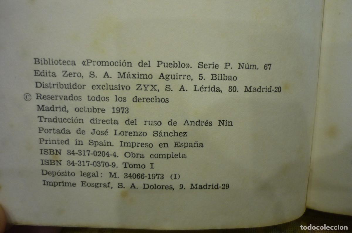 Libros de segunda mano: TROTSKY: HISTORIA DE LA REVOLUCI&Oacute;N RUSA. DOS TOMOS. COMPLETO. ZERO 1973. - Foto 8