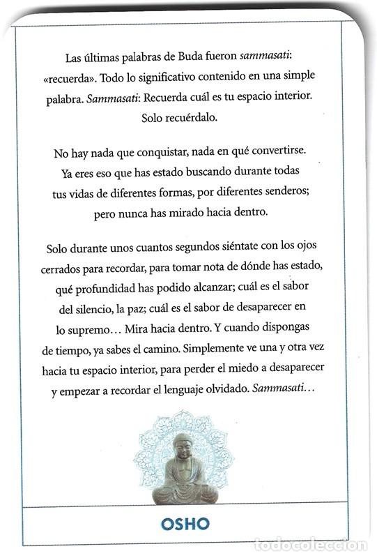 Libros de segunda mano: BUDA OSHO ( LIBRO + 53 CARTAS) - Foto 7