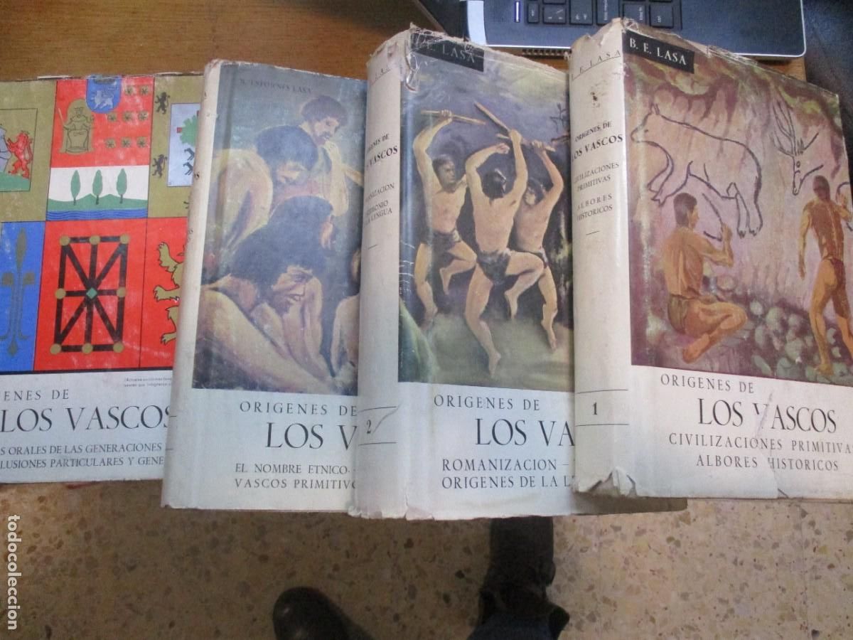 Libros de segunda mano: B.E. LASA Or&iacute;genes de los Vascos (4 Tomos) W16094 - Foto 2