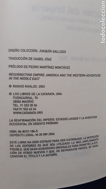 Libros de segunda mano: LA REAFIRMACI&Oacute;N DEL IMPERIO- RASHID KHALIDI - Foto 4