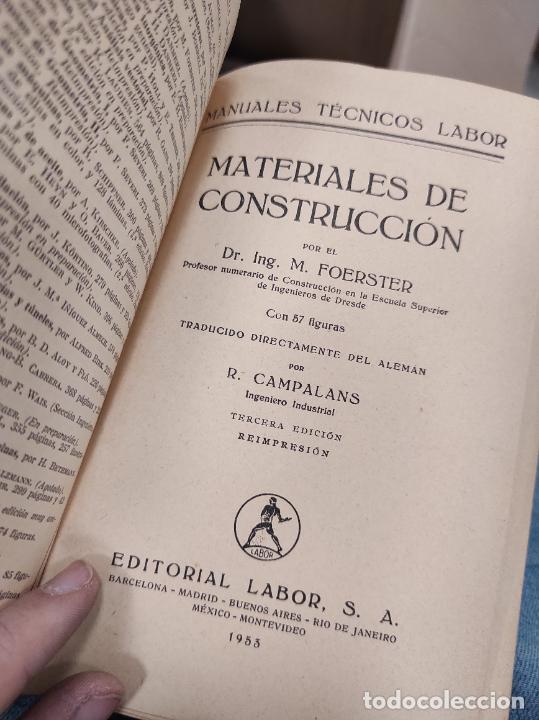 Libros de segunda mano: MATERIALES DE CONSTRUCCION - M FOERSTER - Foto 4