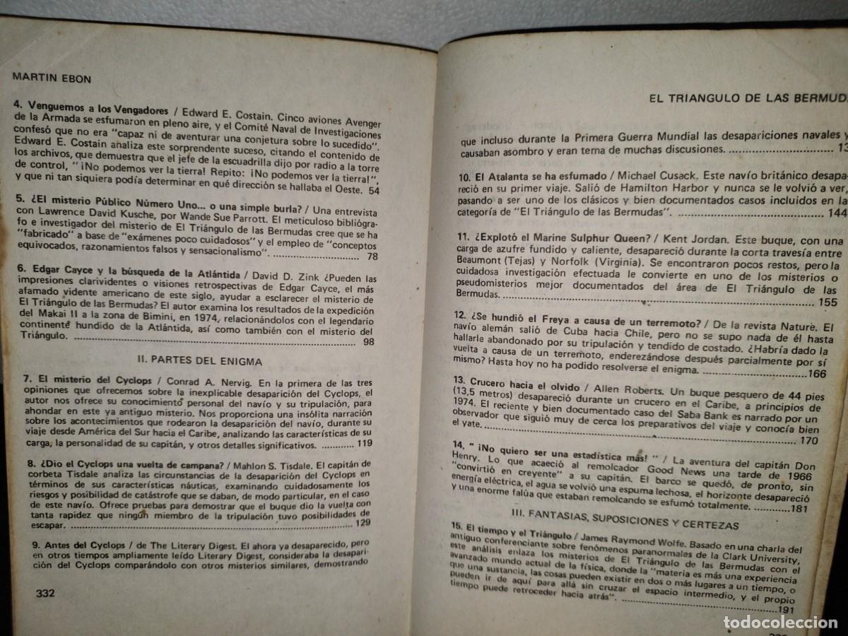 Libros de segunda mano: 54- EL ENIGMA DEL TRI&Aacute;NGULO DE LAS BERMUDAS - MARTIN EBON - PRIMERA EDICI&Oacute;N 1977 - Foto 8