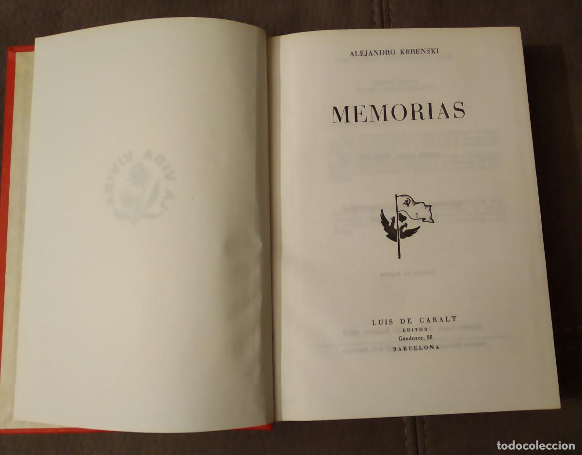Libros de segunda mano: MEMORIAS, ALEJANDRO KERENSKI, Env&iacute;o gratis - Foto 3