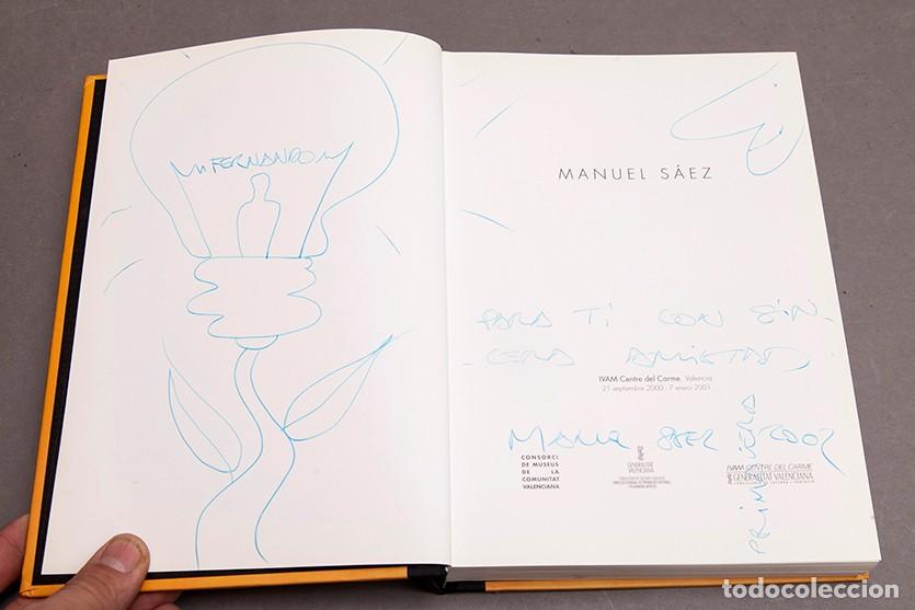 Libros de segunda mano: MANUEL SAEZ - IVAM - 2001 - Dibujo y dedicatoria aut&oacute;grafa - Foto 3