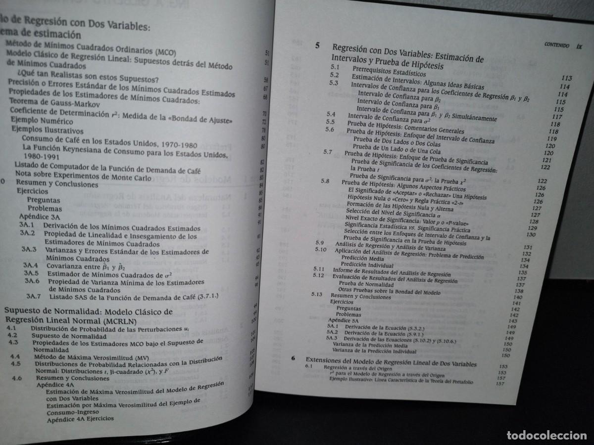 Libros de segunda mano: 55- ECONOMETR&Iacute;A. TERCERA EDICI&Oacute;N - DAMODAR N. GUJARATI - Foto 6