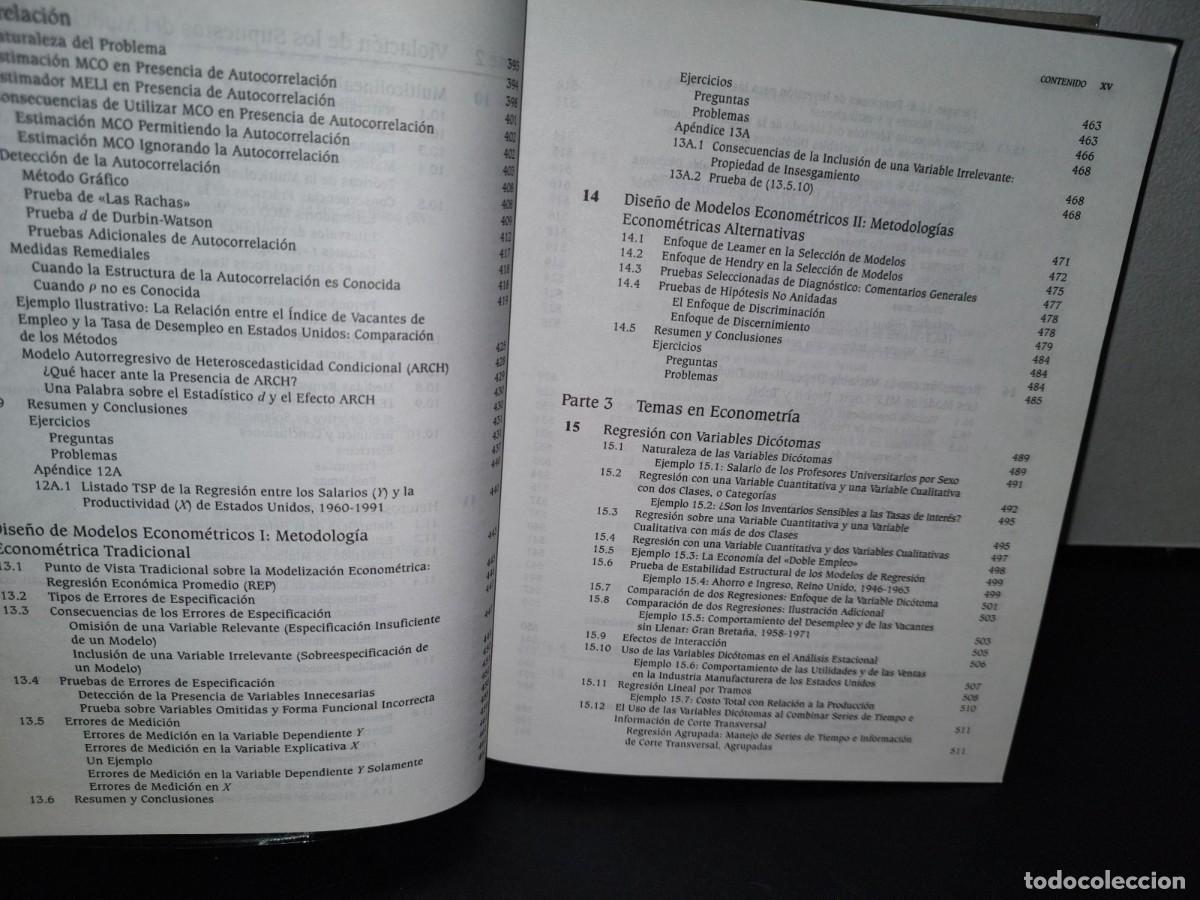 Libros de segunda mano: 55- ECONOMETR&Iacute;A. TERCERA EDICI&Oacute;N - DAMODAR N. GUJARATI - Foto 9