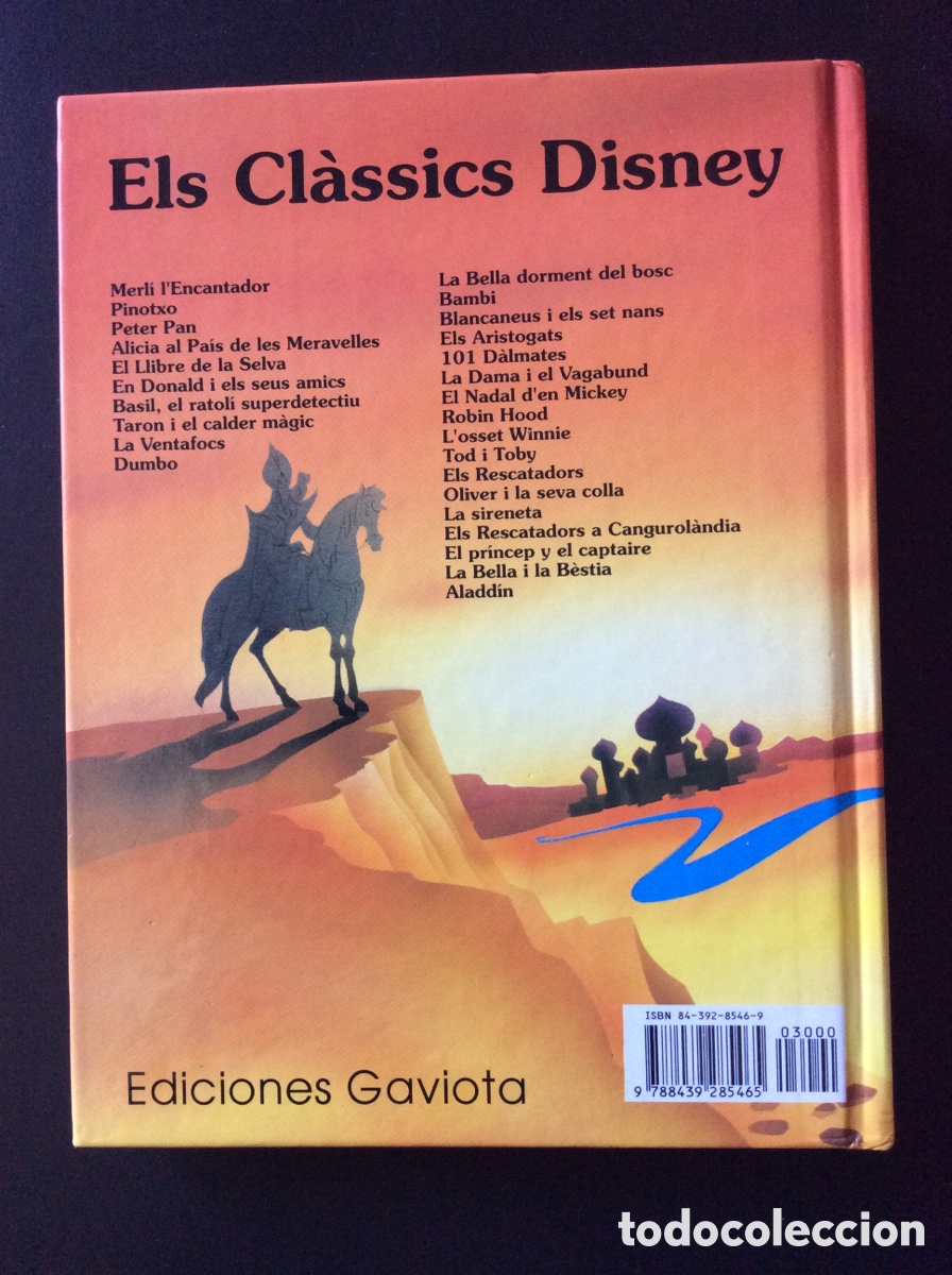 Libros de segunda mano: Aladd&iacute;n Disney edici&oacute; en catal&agrave; Ediciones Gaviota 1993 - Foto 2