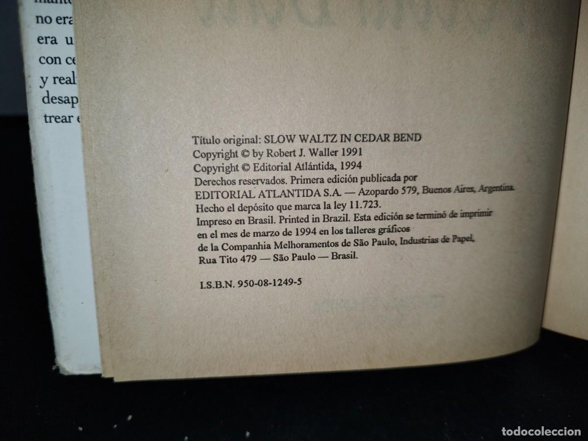 Libros de segunda mano: 55- LENTO VALS EN CEDAR BEND - ROBERT JAMES WALLER - Foto 5
