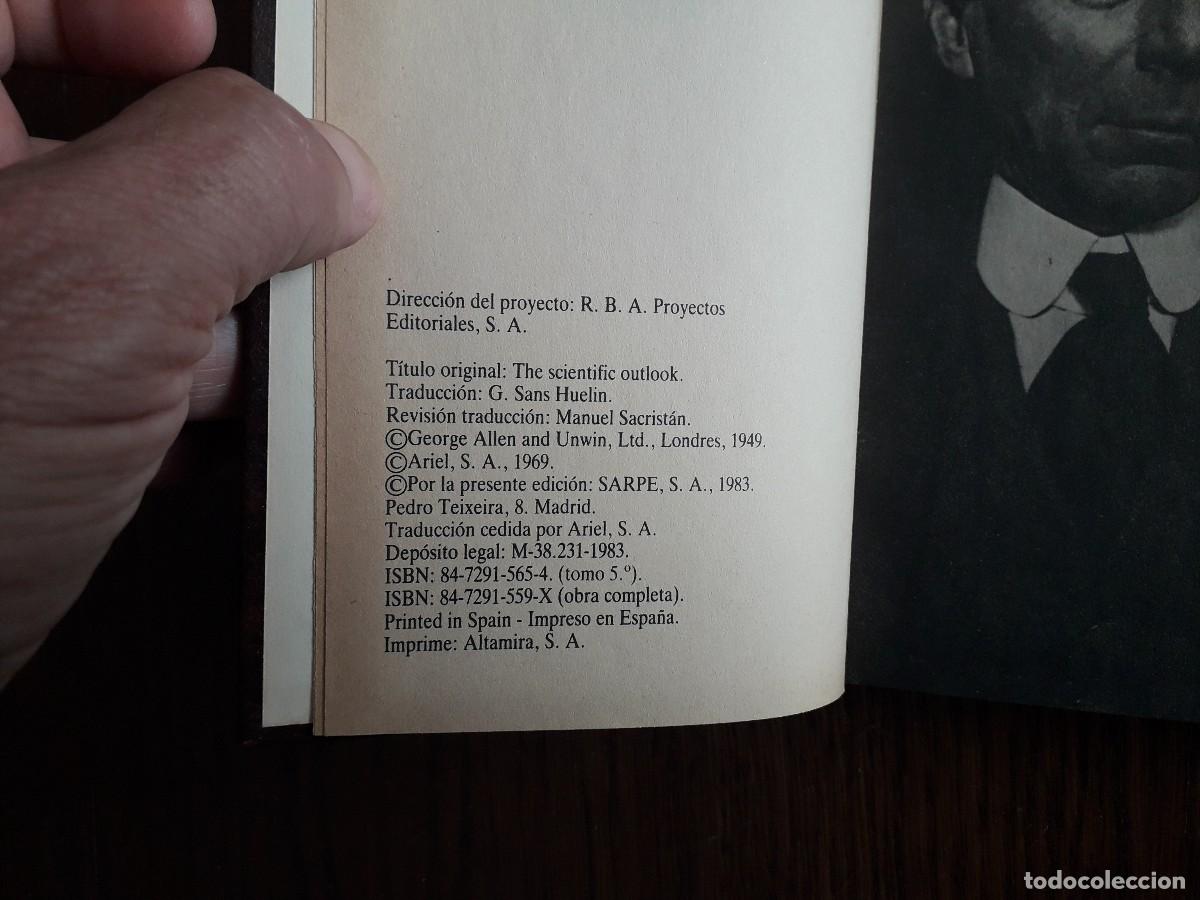 Libros de segunda mano: libro usado, La perspectiva cient&iacute;fica, Bertrand Russell. Ediciones Sarpe 1983 - Foto 2