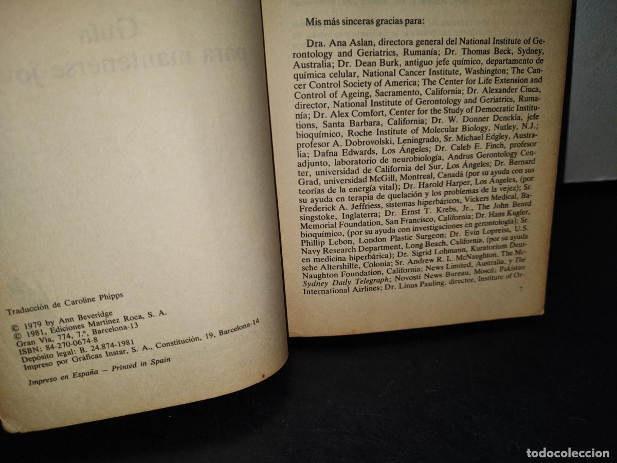 Libros de segunda mano: 55- GU&Iacute;A PARA MANTENERSE JOVEN - ANN BEVERIDGE - Foto 4