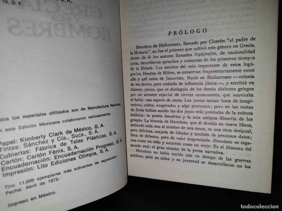 Libros de segunda mano: 55- GRECIA Y SUS HOMBRES - HER&Oacute;DOTO - Foto 4