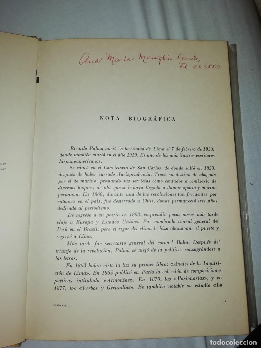 Libros de segunda mano: Tradiciones peruanas ricardo palma 1967 - Foto 6