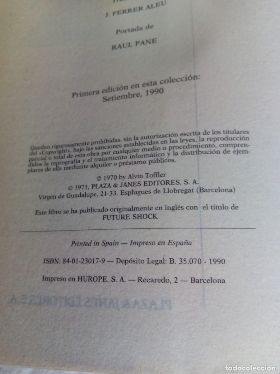 Libros de segunda mano: EL &rdquo;SHOCK&rdquo; DEL FUTURO / ALVIN TOFFLER - Foto 3