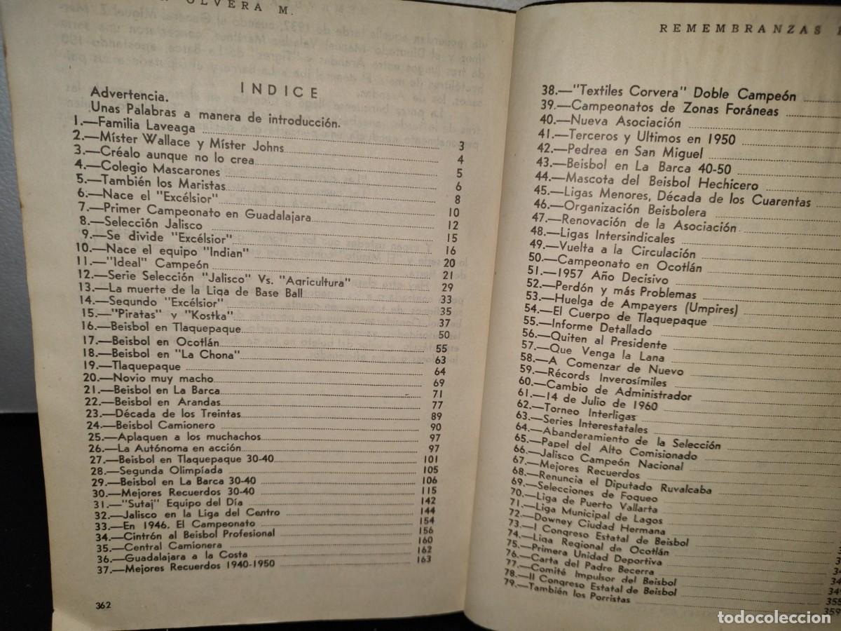 Libros de segunda mano: 56- REMEMBRANZAS BEISBOLERAS - PROF. RAM&Oacute;N OLVERA MIRANDA - 1973 - Foto 6