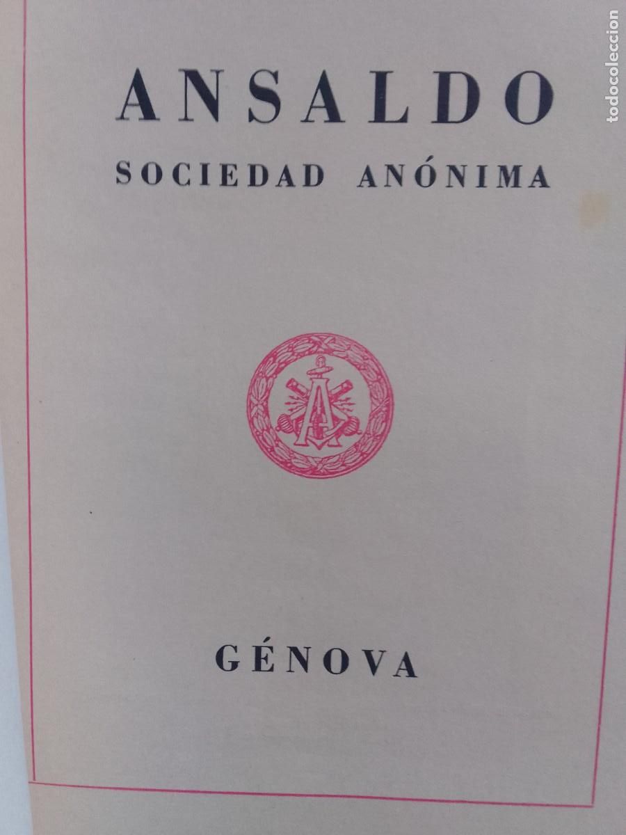Libros de segunda mano: ANSALDO SOCIEDAD ANONIMA. GENOVA . - Foto 3