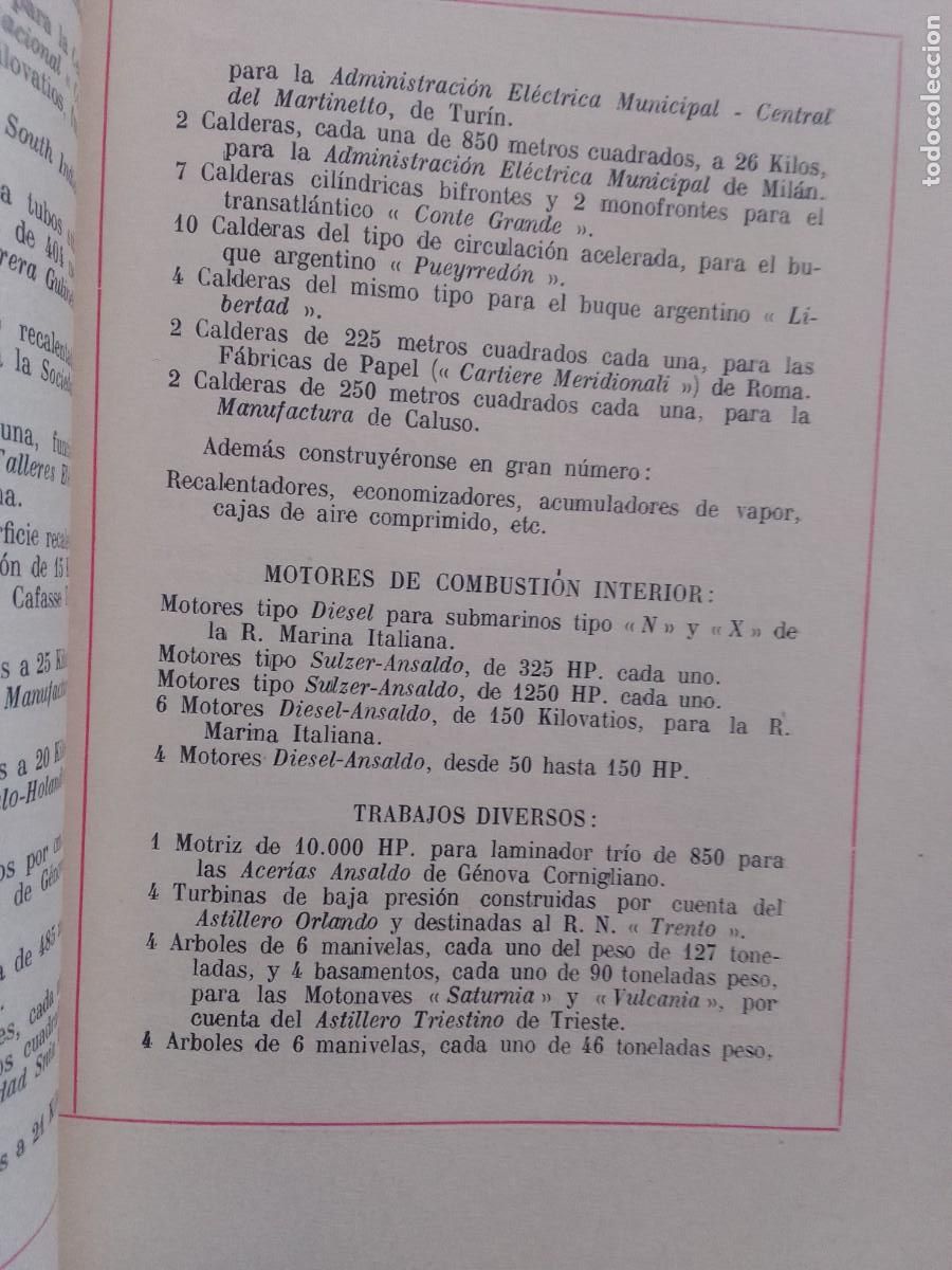 Libros de segunda mano: ANSALDO SOCIEDAD ANONIMA. GENOVA . - Foto 6