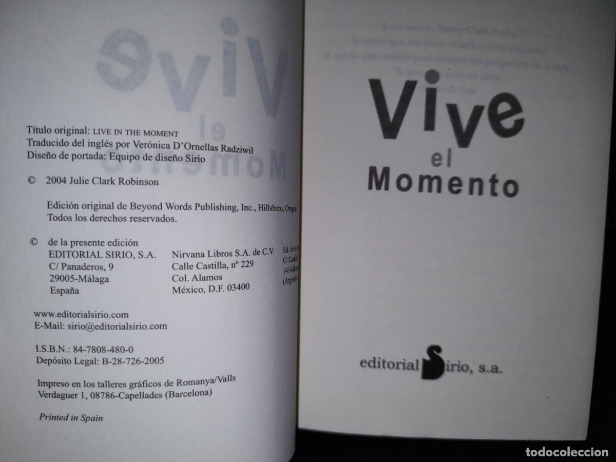 Libros de segunda mano: 56- VIVE EL MOMENTO - JULIE CLARK ROBINSON - Foto 4