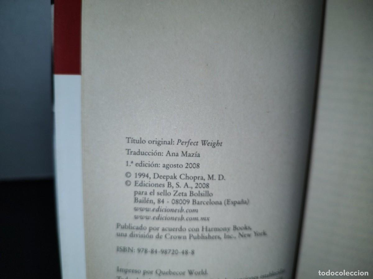Libros de segunda mano: 56- PESO PERFECTO -DEEPAK CHOPRA - Foto 4