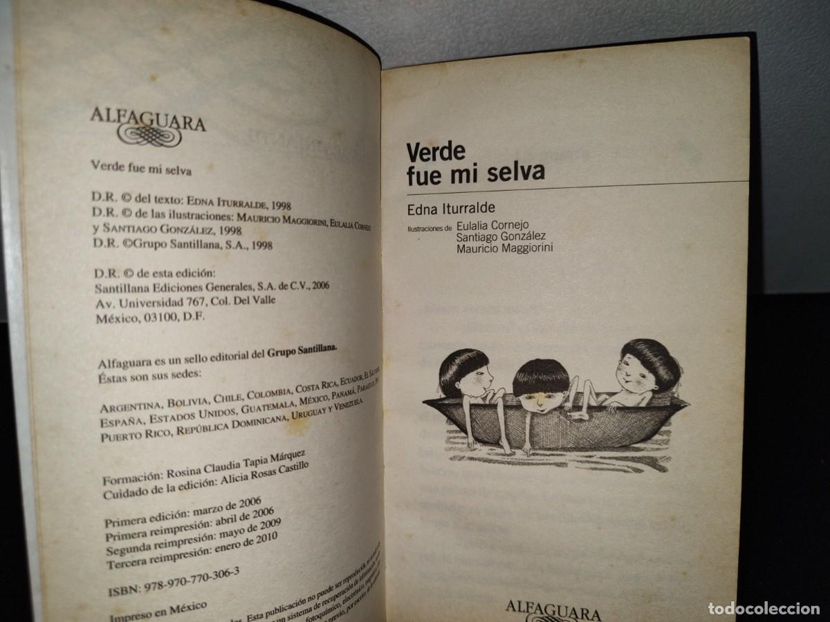 Libros de segunda mano: 56- VERDE FUE MI SELVA - EDNA ITURRALDE - Foto 4