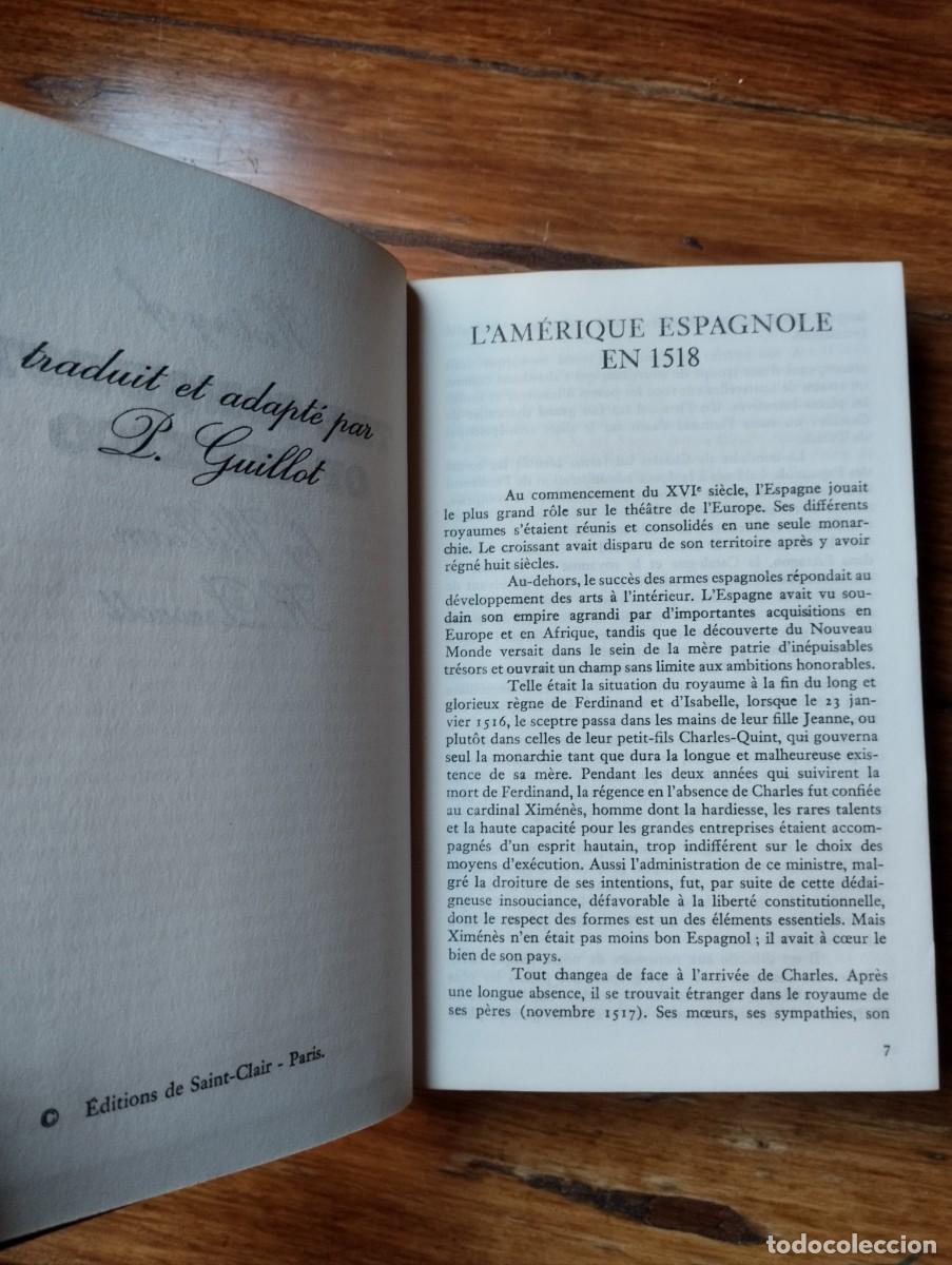Libros de segunda mano: Libro La Muerte del Imperio Azteca de William H Prescott, en franc&eacute;s. - Foto 12