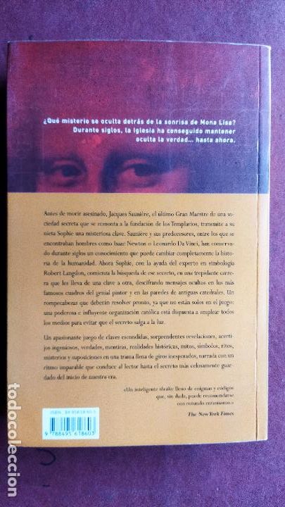 Libros de segunda mano: PLI - DAN BROWN - EL C&Oacute;DIGO DA VINCI - 1&ordf; EDICCI&Oacute;N 2003 - MUY NUEVO - Foto 3