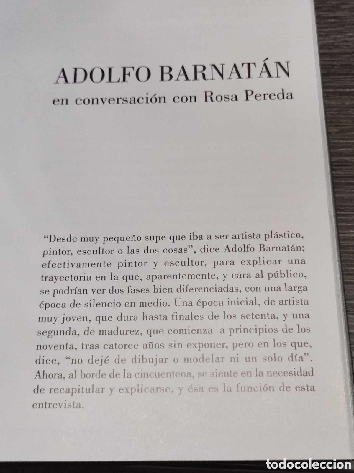 Libros de segunda mano: Adolfo Barnatan en conversaci&oacute;n con Rosa Pereda cat&aacute;logo arte - Foto 2