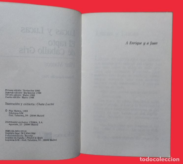 Libros de segunda mano: Lucas y Lucas. Pilar Mateos. Buen Estado. - Foto 3