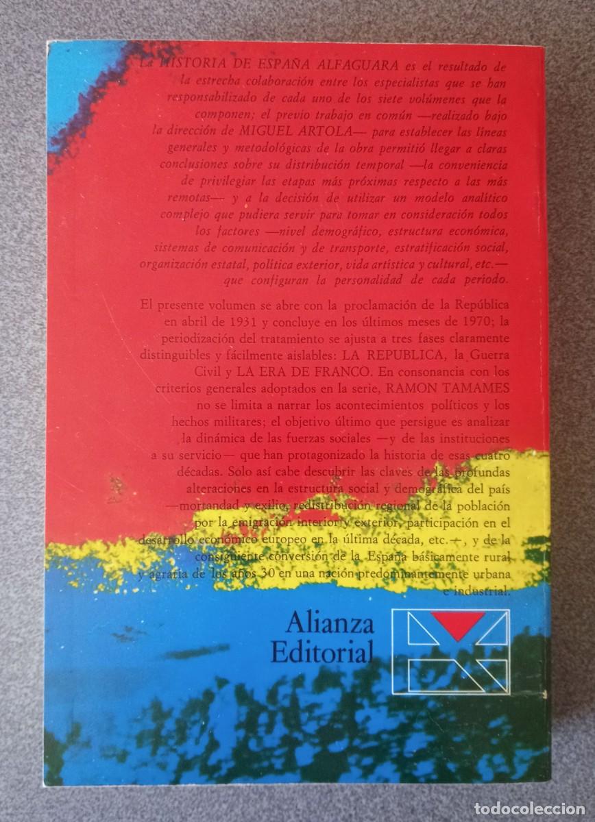 Libros de segunda mano: La Rep&uacute;blica La Era De Franco Ram&oacute;n Tamames - Foto 5