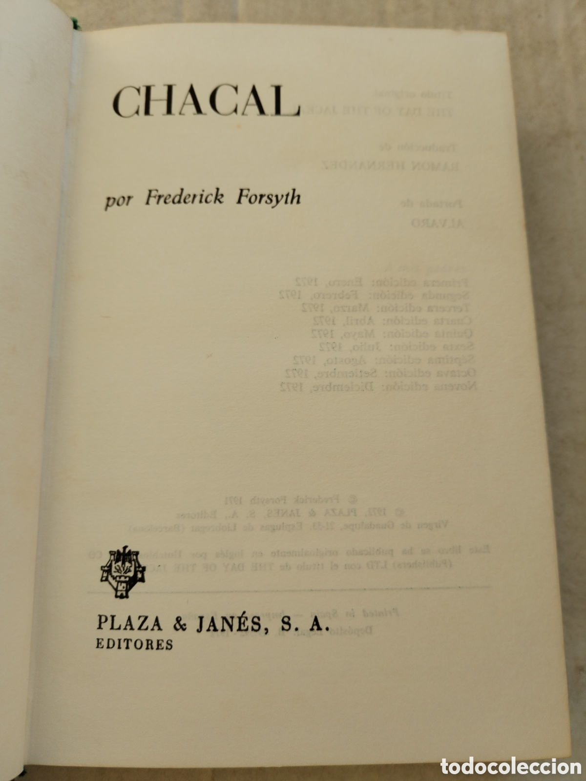 Libros de segunda mano: CHACAL/FREDERICK FORSYTH - Foto 2