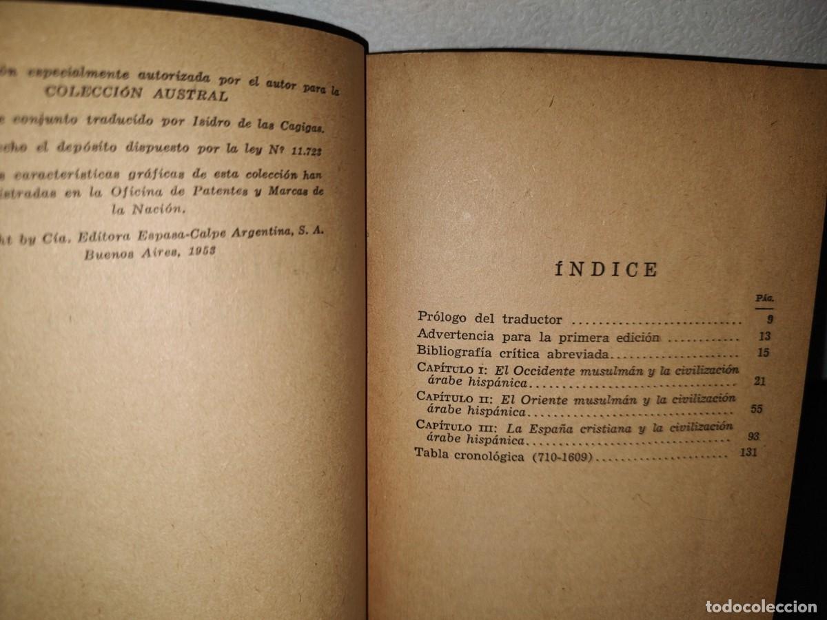 Libros de segunda mano: 57- LA CIVILIZACI&Oacute;N &Aacute;RABE EN ESPA&Ntilde;A - E. LEVI - 1953 - Foto 4