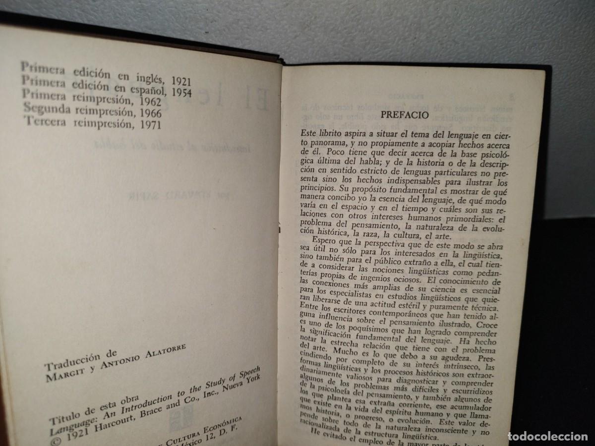 Libros de segunda mano: 57- EL LENGUAJE - EDWARD SAPIR - Foto 4