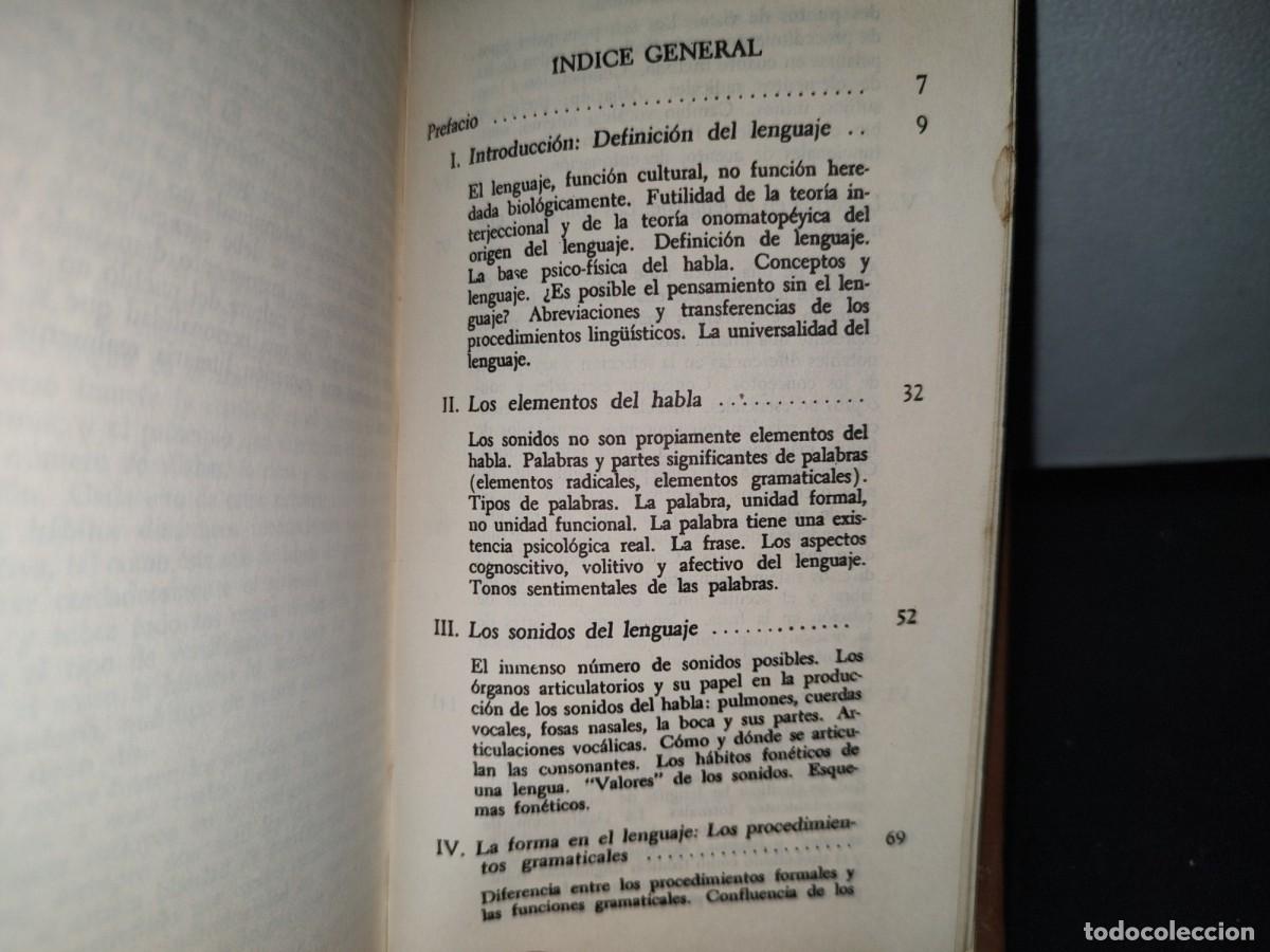 Libros de segunda mano: 57- EL LENGUAJE - EDWARD SAPIR - Foto 5