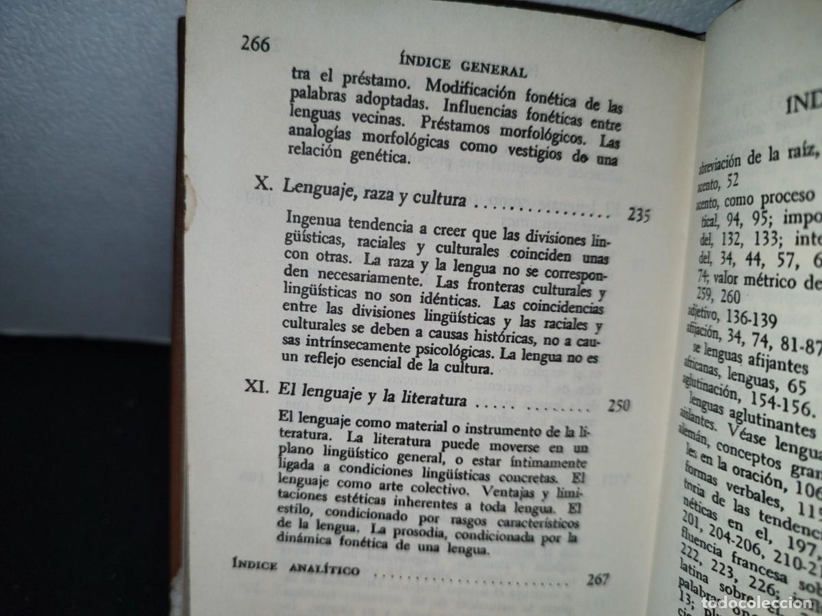 Libros de segunda mano: 57- EL LENGUAJE - EDWARD SAPIR - Foto 7